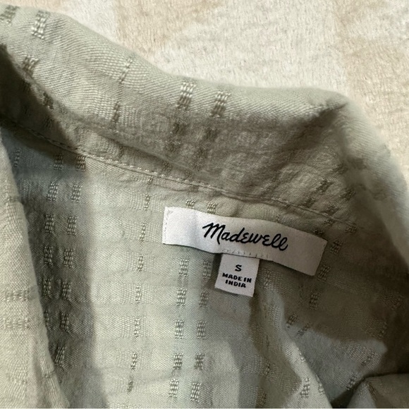 Madewell seersucker camp romper ashen sage - Picture 4 of 7